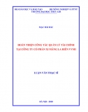 [Luận văn thạc sĩ]_Hoàn thiện công tác quản lý tài chính tại Công ty cổ phần xi măng La Hiên VVMI