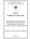 [Nghiên cứu khoa học]_Phân tích Bảng cân đối kế toán nhằm đánh giá công tác quản lý, sử dụng tài sản và nguồn vốn