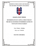 [Khoá luận tốt nghiệp]_ Determinants of capital structure of the retail business enterprises listed on vietnam’s stock market