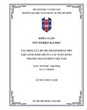 [Khoá luận tốt nghiệp]_ Tác động của rủi ro thanh khoản đến khả năng sinh lời của các ngân hàng TMCP VN