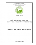 [Luận văn thạc sĩ]_ Phát triển kinh tế trang trại chăn nuôi gà ở huyện Tân Sơn, tỉnh Phú Thọ