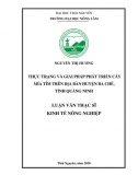 [Luận văn thạc sĩ]_ Thực trạng và giải pháp phát triển cây mía tím huyện Ba Chẽ, tỉnh Quảng Ninh