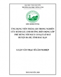 [Luận văn thạc sĩ]_ Ứng dụng viễn thám GIS trong nghiên cứu đánh giá ảnh hưởng của lớp phủ rừng tới nguy cơ sạt lở đất