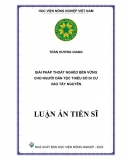 [Luận án tiến sĩ]_ Giải pháp thoát nghèo bền vững cho người dân tộc thiểu số di cư vào Tây Nguyên