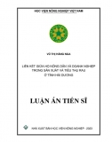 [Luận án tiến sĩ]_ Liên kết giữa hộ nông dân và doanh nghiệp trong sản xuất và tiêu thụ rau ở tỉnh Hải Dương