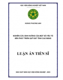 [Luận án tiến sĩ]_ Nghiên cứu ảnh hưởng của một số yếu tố đến phát triển quỹ đất tỉnh Cao Bằng