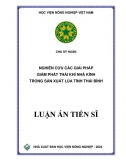 [Luận án tiến sĩ]_ Nghiên cứu các giải pháp giảm phát thải khí nhà kính trong sản xuất lúa tỉnh Thái Bình