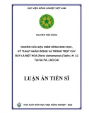 [Luận án tiến sĩ]_ Nghiên cứu đặc điểm nông sinh học, kỹ thuật nhân giống và trồng trọt cây Bảy lá một hoa tại Sa Pa