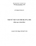 Luận văn thạc sĩ_ Thơ nữ việt nam thế hệ 197x, 198x (diện mạo và đặc điểm)