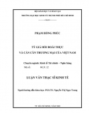 Luận văn thạc sĩ_ Tỷ giá hối đoái thực và cán cân thương mại của Việt Nam