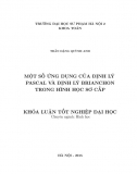 Khoá luận tốt nghiệp_ Một số ứng dụng của định lí pascal và định lí brianchon trong hình học sơ cấp