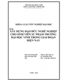 Khoá luận_ Xây dựng đạo đức nghề nghiệp cho sinh viên sư phạm trường đại học Vinh