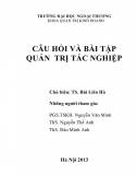 Câu hỏi bài tập quản trị tác nghiệp - FTU