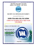 Phân tích khái quát tình hình tài chính của tổng công ty sữa Việt Nam Vinamilk