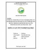 Khoá luận_ Ảnh Hưởng Của Dự Án Mở Rộng Phía Tây TP Thái Nguyên Đến Giá Đất Ở Trên Địa Bàn Phường Thịnh Đán,TP Thái Nguyên, Giai Đoạn 2012 – 2014 