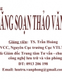 Bài Giảng Kỹ Năng Soạn Thảo Văn Bản 