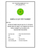 Khoá luận_ Đánh Giá Hiện Trạng Quản Lý, Sử Dụng Thuốc Bảo Vệ Thực Vật Trong Sản Xuất Nông Nghiệp Tại Xã Đông Mỹ, Thái Bình 