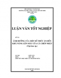 Khoá luận_ Ảnh hưởng của một số thức ăn đến khả năng lên màu của cá chép nhật