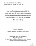 Khảo sát Thu thập thông tin về Chiến lược cụm liên kết ngành và dự án cảng trung chuyển thân thiện với môi trườngcủa tỉnh Bà Rịa – Vũng Tàu, Việt Nam 