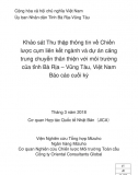 Khảo sát Thu thập thông tin về Chiến lược cụm liên kết ngành và dự án cảng trung chuyển thân thiện với môi trườngcủa tỉnh Bà Rịa – Vũng Tàu, Việt Nam 