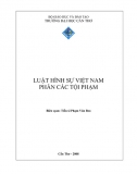 Luật hình sự Việt Nam phần các tội phạm