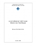 Luật hình sự Việt Nam phần các tội phạm