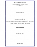 Luận án tiến sĩ _ Marketing Điện tử trong các DN xuất khẩu của Việt Nam – Thực trạng và giải pháp
