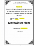 Tiểu luận_ Phân tích những tác động, ảnh hưởng của tổng giá trị nhập khẩu, xuất khẩu, dân số, chỉ số giá tiêu dùng (CPI), tỉ lệ lạm phát đến tổng sản phẩm quốc nội (GDP)