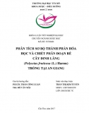 Khoá luận_ Phân tích sơ bộ thành phần hóa học và chiết phân đoạn rễ cây đinh lăng trồng tại An Giang