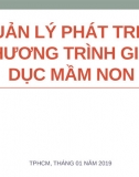 Quản lý phát triển chương trình đào tạo giáo dục mầm non