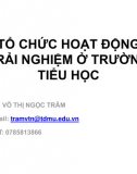 Tổ chức hoạt động trải nghiệm ở trường tiểu học