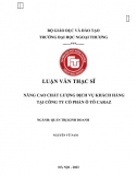 Luận văn thạc sĩ_ Nâng cao chất lượng dịch vụ khách hàng tại công ty cổ phần ô tô Caraz