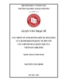 LVTS_ Nhân tố ảnh hưởng đến sự hài lòng của hành khách quốc tế đối với các chuyến bay quốc nội của Vietnam Airlines