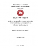 Luận văn thạc sĩ_ Quản lý kênh phân phối sản phẩm của công ty CP bánh kẹo Hải Hà trên thị trường Hà Nội