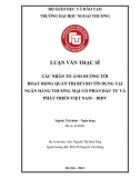 Luận văn thạc sĩ_ Các nhân tố ảnh hưởng tới hoạt động quản trị rủi ro tín dụng tại ngân hàng BIDV