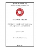 Luận văn thạc sĩ_ Các nhân tố tác động đến thương mại giữa VN và các nước RCEP