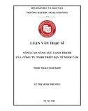 Luận văn thạc sĩ_ Nâng cao năng lực cạnh tranh của công ty TNHH thiết bị y tế Minh Tâm