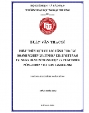 Luận văn thạc sĩ_ Phát triển dịch vụ bảo lãnh cho các doanh nghiệp xuất nhập khẩu VN tại ngân hàng Agribank