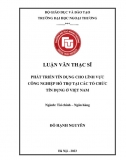 Luận văn thạc sĩ_ Phát triển tín dụng cho lĩnh vực công nghiệp hỗ trợ tại các tổ chức tín dụng ở Việt Nam