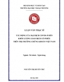 Luận văn thạc sĩ_ Tác động của đại dịch covid-19 đến khối lượng giao dịch cổ phiếu trên thị trường chứng khoán VN