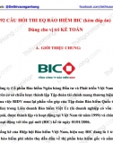 92 câu hỏi thi EQ vị trí Kế Toán Bảo hiểm BIC (kèm đáp án)