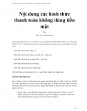 Nội dung các hình thức thanh toán không dùng tiền mặt