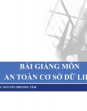 Chương 1. Mở đầu - An toàn cơ sở dữ liệu (5 chương) 