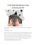 12 thủ thuât blog hiệu quả trong Marketing cần biết