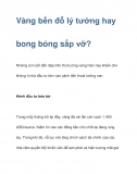 ''Vàng'' bến đỗ lý tưởng hay bong bóng sắp vỡ