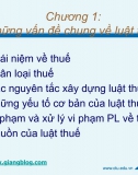 Chương 1 - Luật thuế - Bài giảng Luật tài chính 2