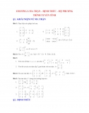 Chương 1. Ma trận, Định thức, Hệ phương trình tuyến tính