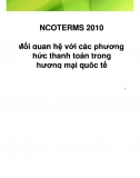 Incorterms 2010 - Mối quan hệ với các phương thức thanh toán trong TMQT