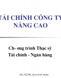 C2. Quan hệ giữa tỷ suất lợi nhuận và rủi ro - Slide Tài chính công ty nâng cao