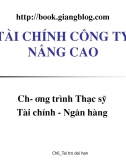 C6. Tài trợ dài hạn - Slide Tài chính công ty nâng cao